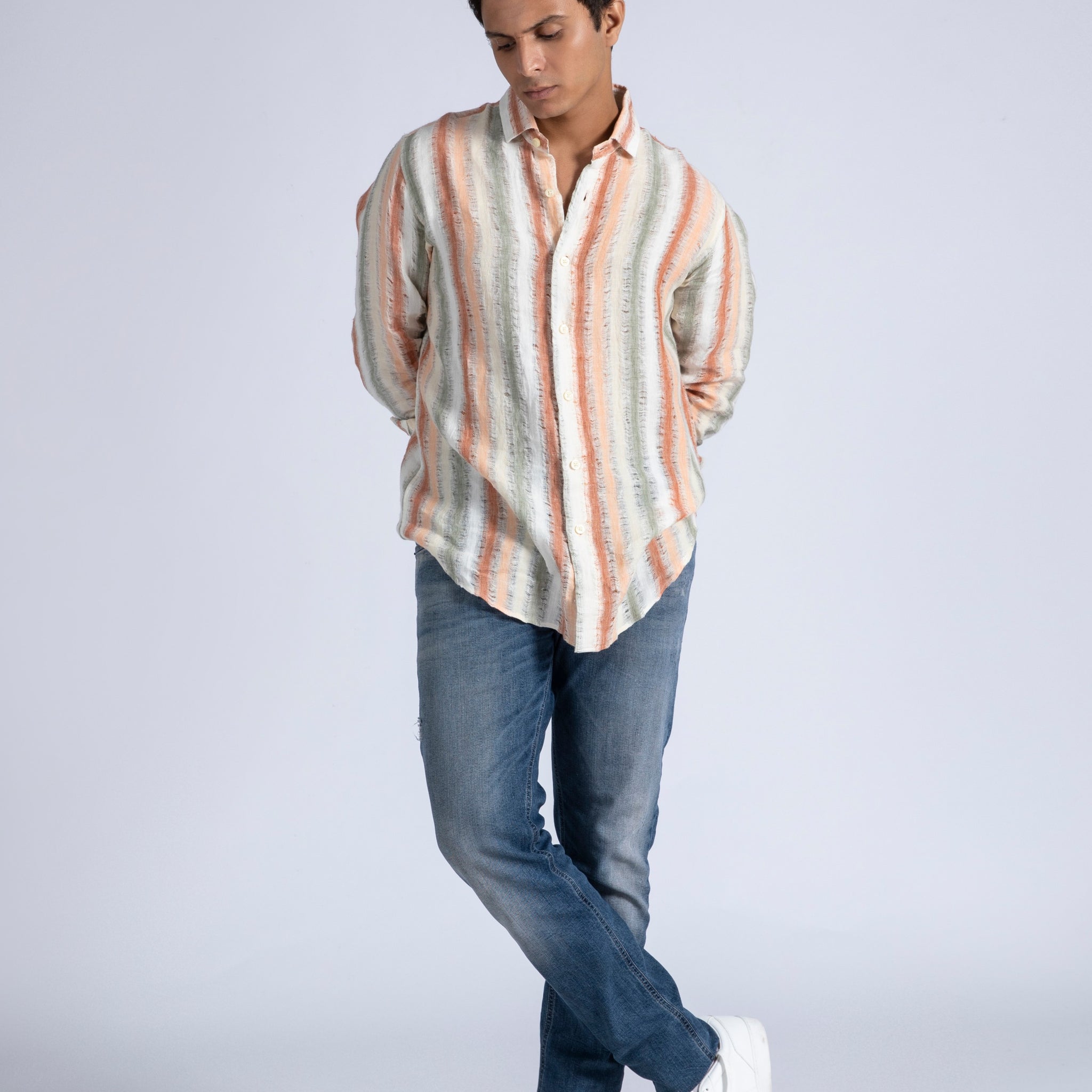 Imported Jacquard Linen Shirt