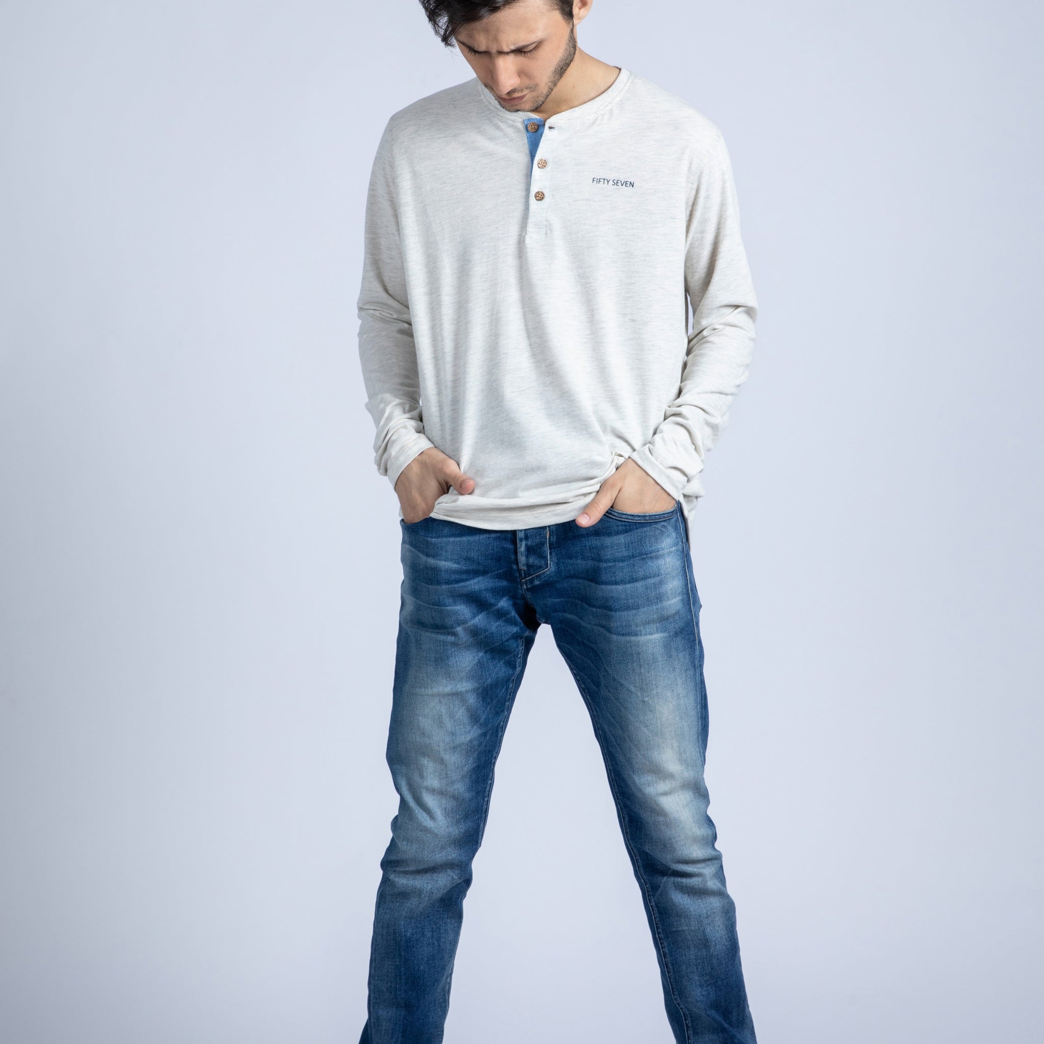 Long sleeve Henley tee