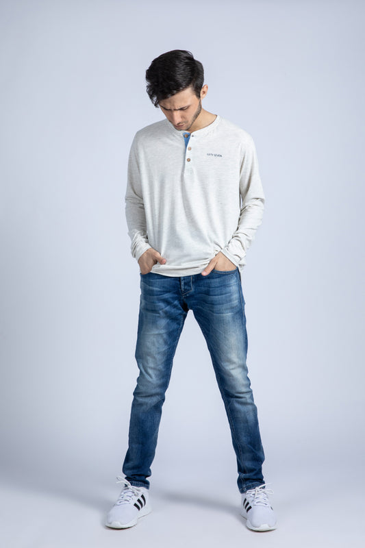 Long sleeve Henley tee